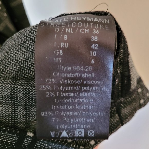 Beate Heymann Street Couture Faux Leather and Plaid Tunic US 6 - Picture 8 of 9